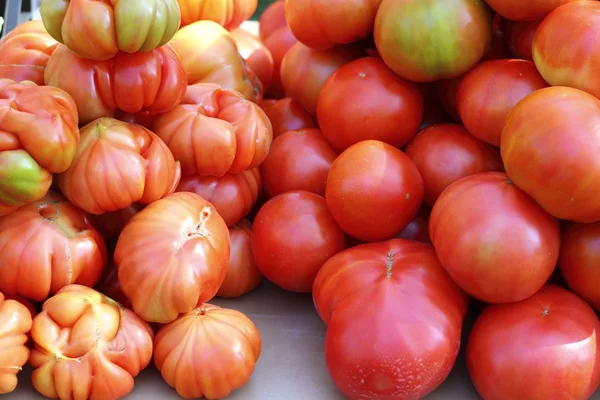 Tomates no mercado raff tomate vegetal — Fotografia de Stock