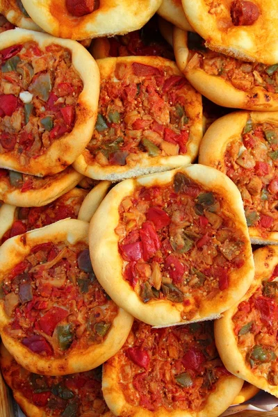 Koky de dacsa středomořské pizza ze Španělska — Stock fotografie