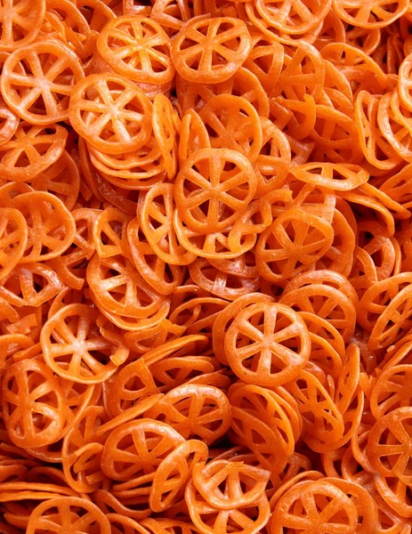 Torkade runda pasta hjul mönster textur — Stockfoto