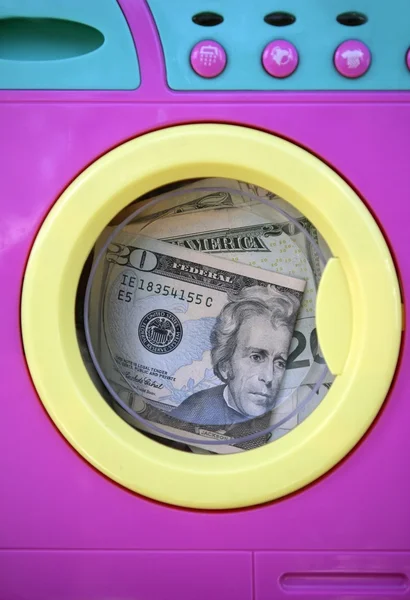 Kara parayla Doları metafor temizlik — Stok fotoğraf