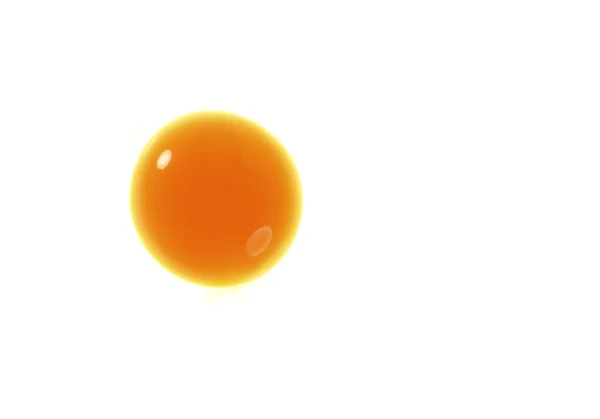 Yema amarilla de huevo aislada sobre blanco — Foto de Stock