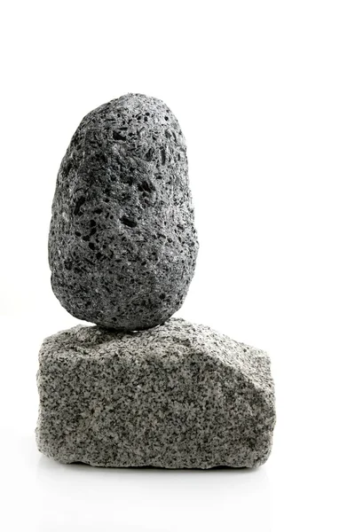 Vulkanischen Bimsstein, über Granit Ziegelstein — Stockfoto