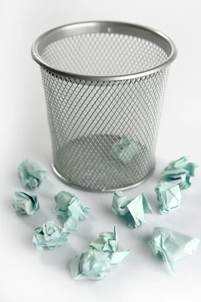 Paper trash isolated over white — Stock Photo, Image