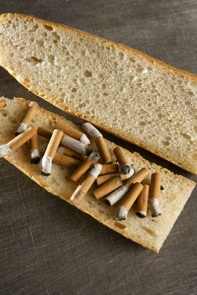 Tabak brood broodje menu — Stockfoto