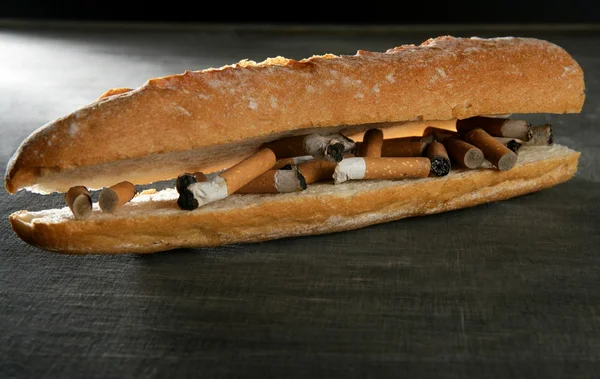 Menú sándwich de pan de tabaco —  Fotos de Stock
