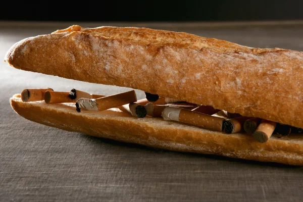 Тютюновий хліб сендвіч меню — стокове фото