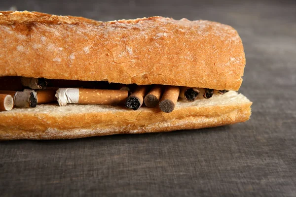 Tobacco bread sandwich menu — Stock Photo, Image
