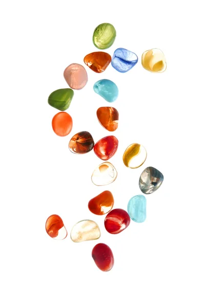 달러 마크 모양으로 다채로운 돌 — 스톡 사진