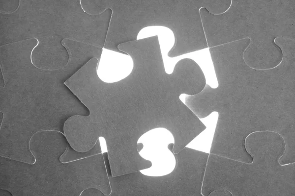 Puzzle, communication teamwork metaphor — Stock Photo, Image