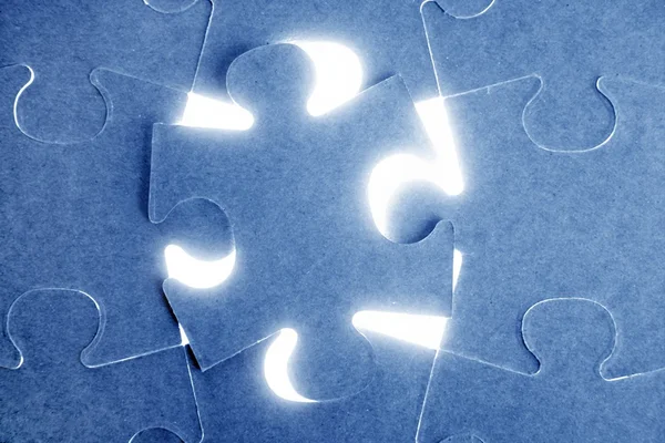 Puzzle, communication teamwork metaphor — Stock Photo, Image