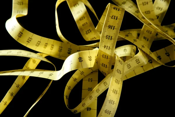 Tape meter in yellow color — Stock Photo, Image