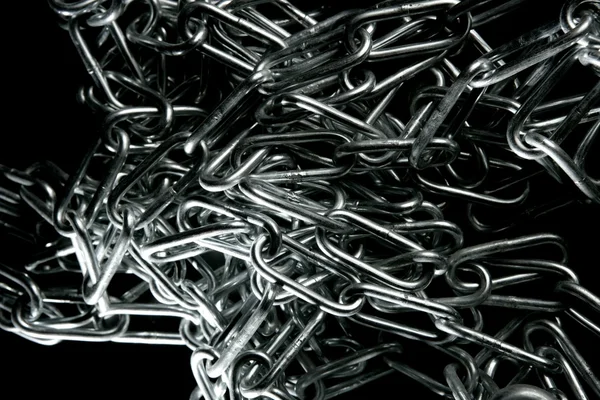 Steel chain mess texture — Stock Photo, Image