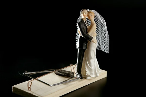 Huwelijk gezien als een muis val — Stockfoto