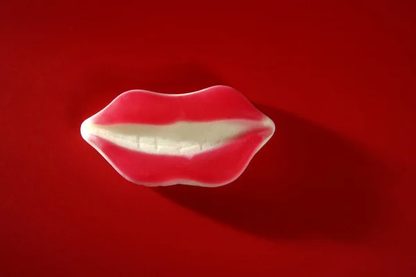 Cukierki guma galaretki zabawka usta — Zdjęcie stockowe