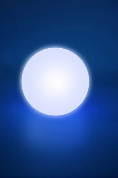 Streszczenie świecące Kula światło nad niebieską — Zdjęcie stockowe