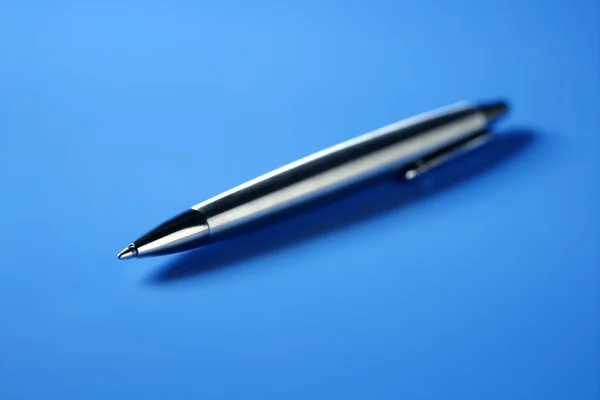 Single simple steel roller pen — Stock Photo, Image