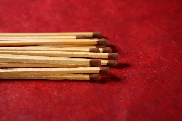 Light wooden matches arrangement — Stock Photo, Image