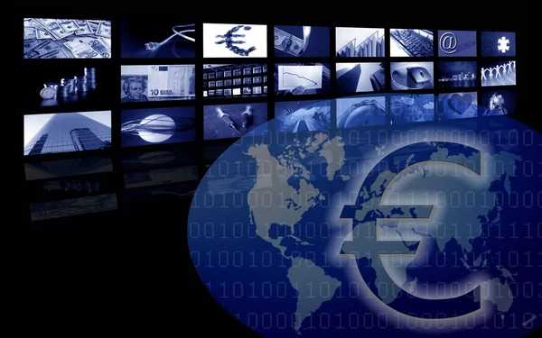 Корпоративный имидж Euro Business, несколько экранов — стоковое фото