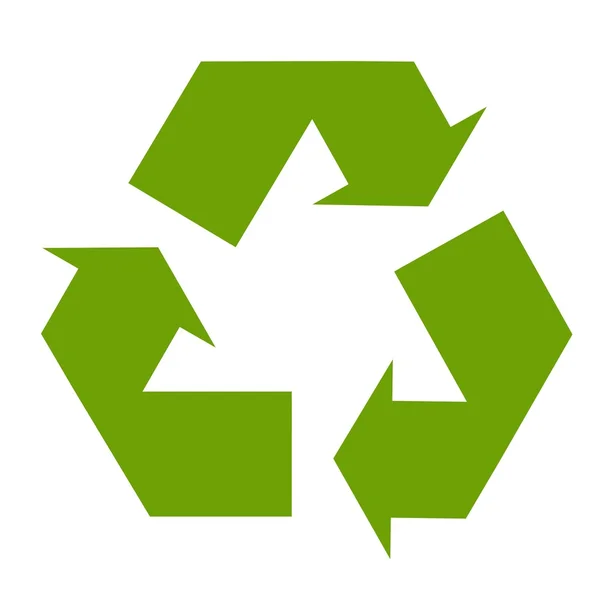 Reciclar la ilustración símbolo verde en blanco — Foto de Stock