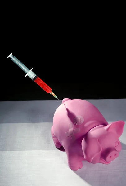 Inyección de gripe porcina, vacuna A h1n1 —  Fotos de Stock