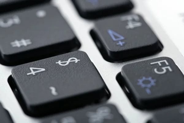 Dator bärbar dator keywboard närbild makro — Stockfoto