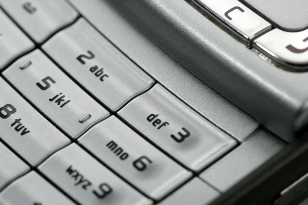 Mobilní telefon makro klávesnice detail — Stock fotografie