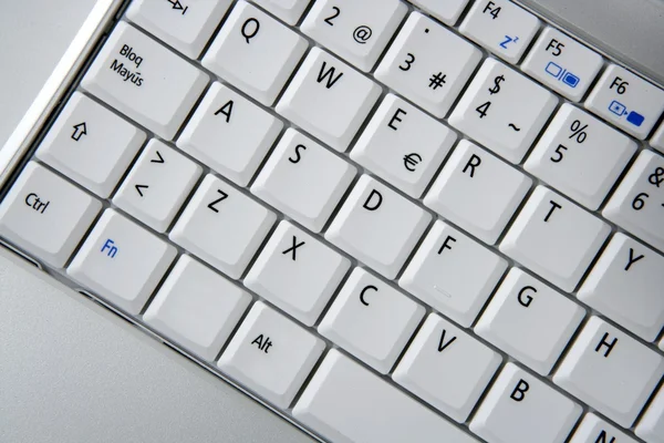Computer laptop keywboard close-up macro — Stockfoto