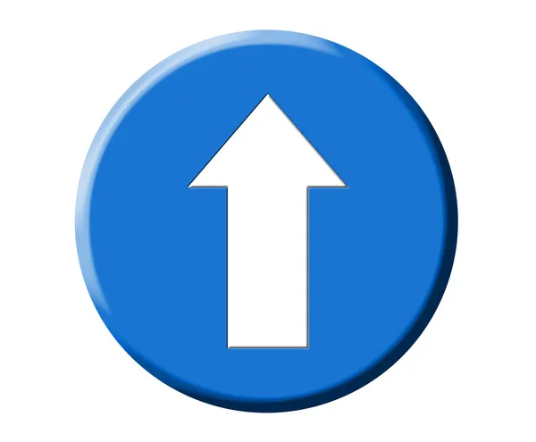 European round blue road arrow signal illustration — Stock Photo, Image