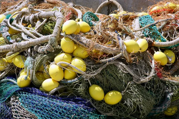 地中海で詳しい純 fisherboat の釣り tacke — ストック写真