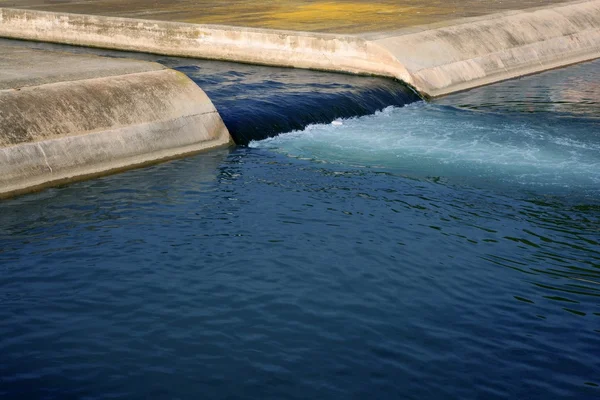 stock image Blue river waterfall to the lake