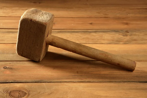 Aged wood hammer vintage worker tools — Stock Photo, Image