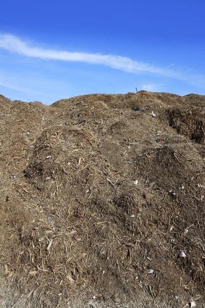 Compost big mountain outdoor ecological recycle — Stock Photo, Image