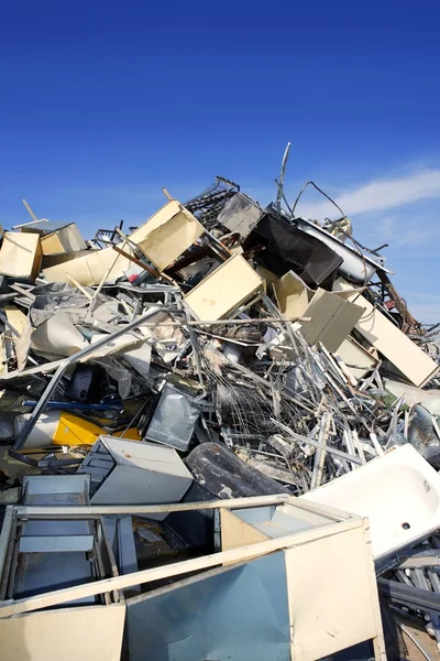 Metal scrap recycle ecological factory environment — Stock Photo, Image