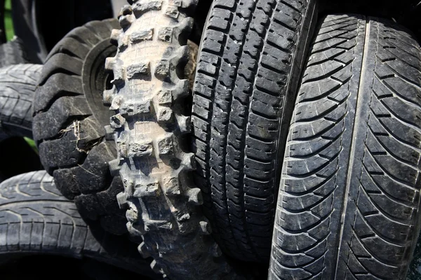 空圧タイヤ リサイクル産業生態学 — ストック写真