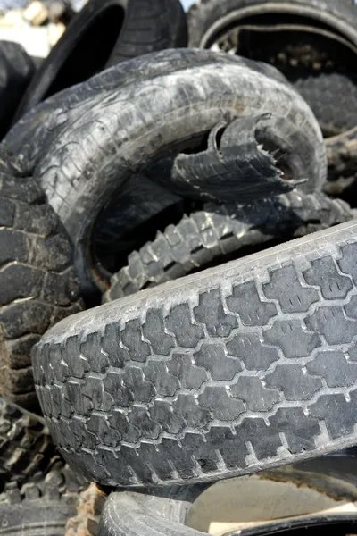 Vehicle tyres recycle ecological factory waste environment indus — Stock Photo, Image