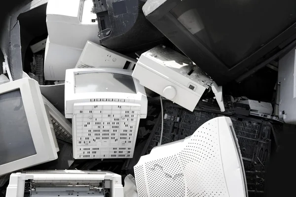 Hardware computador crt monitorar a indústria de reciclagem — Fotografia de Stock