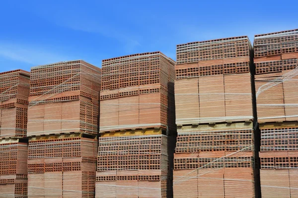 Telhas vermelhas argila padrão de estoque construção textura — Fotografia de Stock