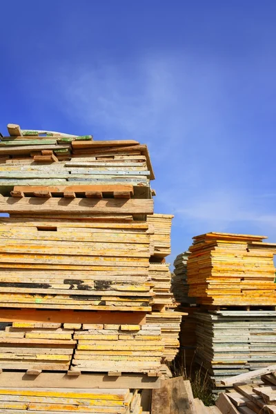 Formwork shuttering wood board stacked — Stock Photo, Image