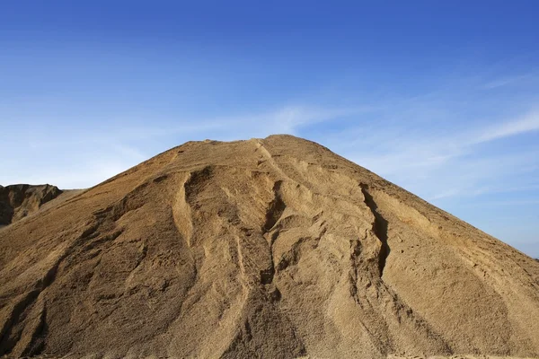 Brown construction sand quarry mound — Stock Photo, Image
