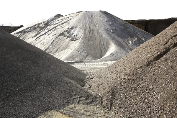 Colorido construção areia montículo pedreira variedade — Fotografia de Stock