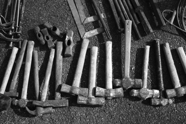 Hammer handtools hand tools collection pattern — Stock Photo, Image