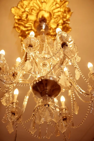 Old electric chandelier lamp — Stock Photo, Image