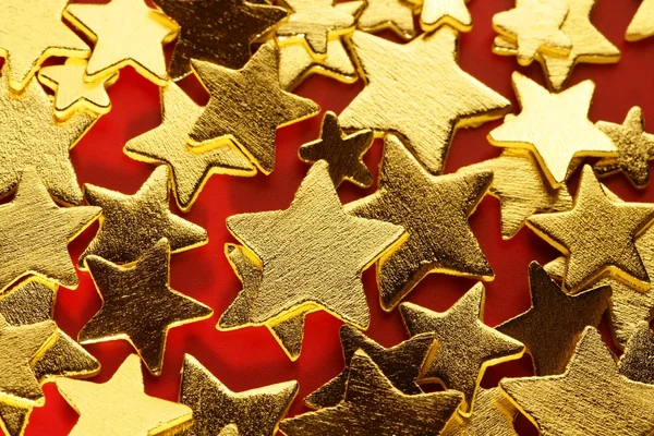 Dekorację świąteczną złoty z złota gwiazda — Zdjęcie stockowe