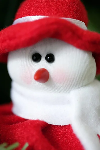 Χριστούγεννα διακόσμηση μακροεντολή λεπτομέρειες, κόκκινο και λευκό — Φωτογραφία Αρχείου