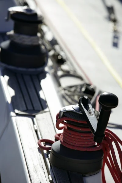 地中海のマリーナでボート詳細 — ストック写真