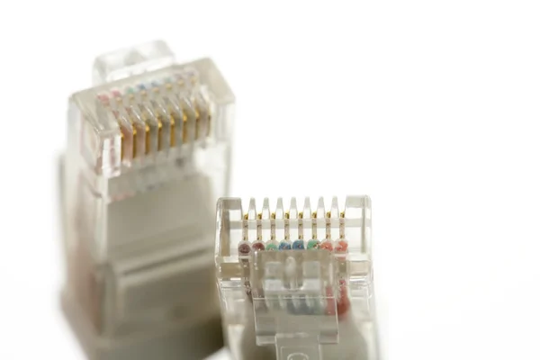 Elektronisches Verbindungskabel Ethernet rj45 — Stockfoto