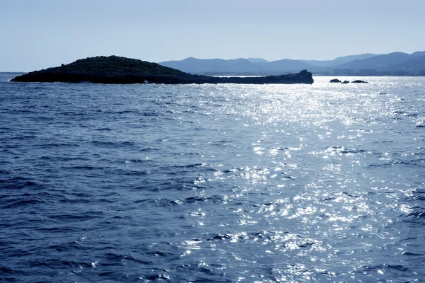 Ibiza isla mediterránea azul paisaje marino —  Fotos de Stock