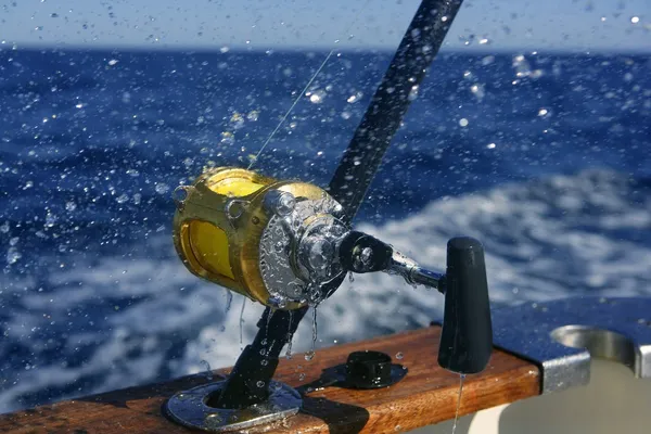 Big game obat fishing in deep sea — Stock Photo, Image