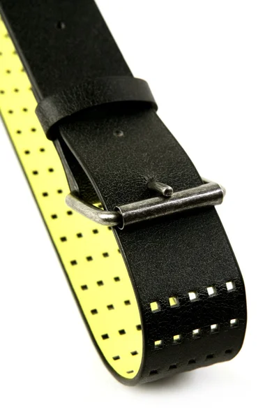 Belt in black and yellow inside modern fashion — Stock Photo, Image