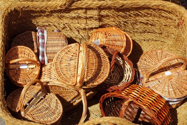 篮筐传统手工技艺在西班牙 — 图库照片
